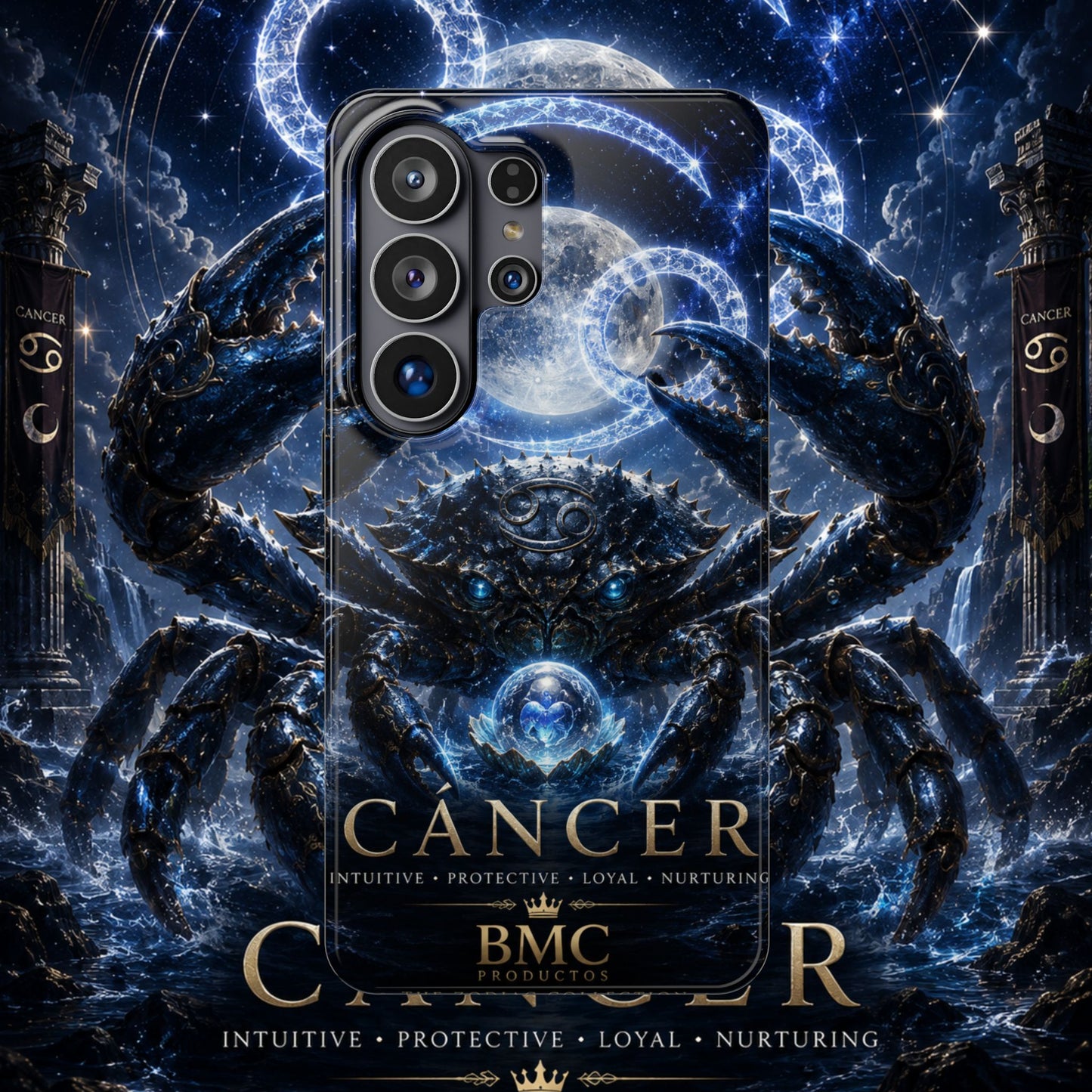 "Funda Magnética Reforzada ♋ Cáncer — Guardián de las profundidades""