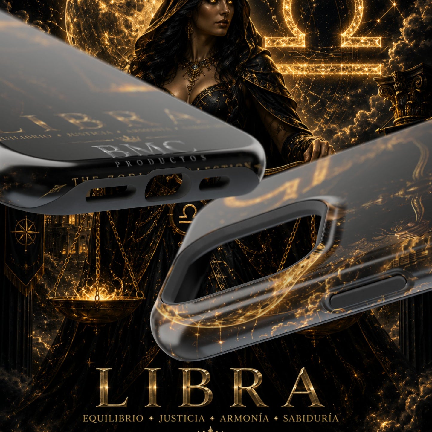 "Funda Magnética Reforzada libra– La Guardiana del Equilibrio"