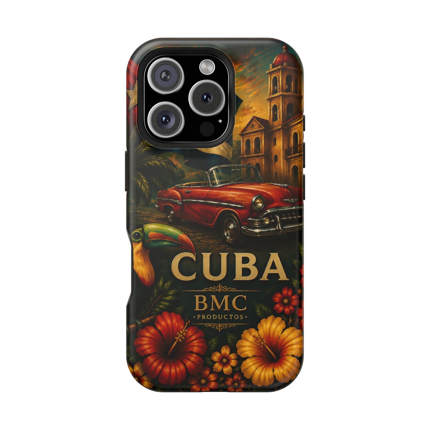"Funda Magnética Reforzada Magnética Reforzada Cuba: Ritmo, Historia y Encanto Caribeño 🎺🚗🌴 "