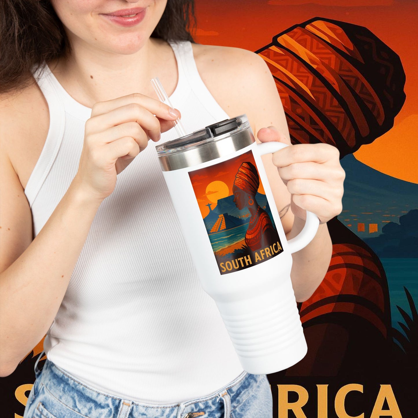 "South Africa Insulated Travel Mug 🌍 – A world of adventure and diversity"
