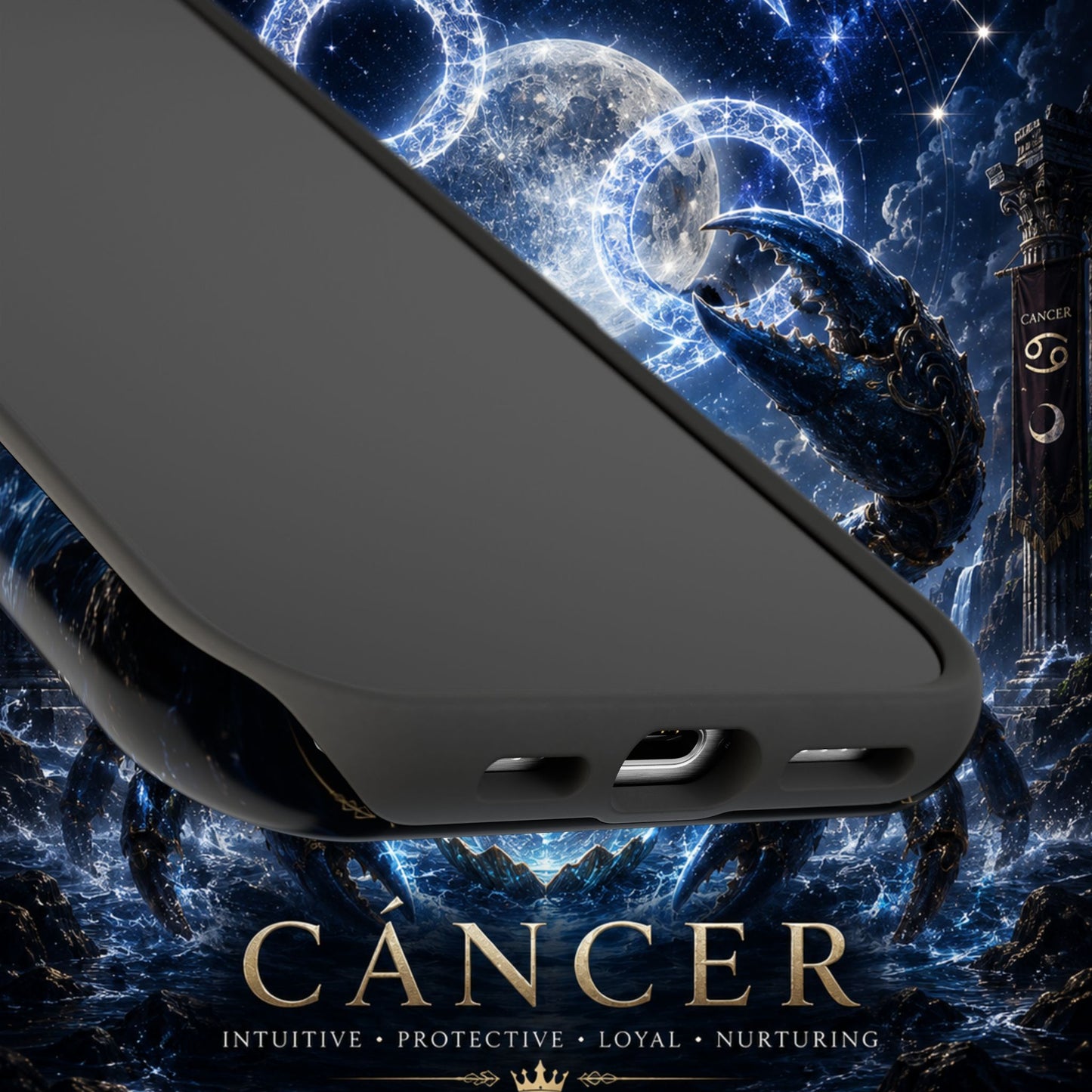 "Funda Magnética Reforzada ♋ Cáncer — Guardián de las profundidades""