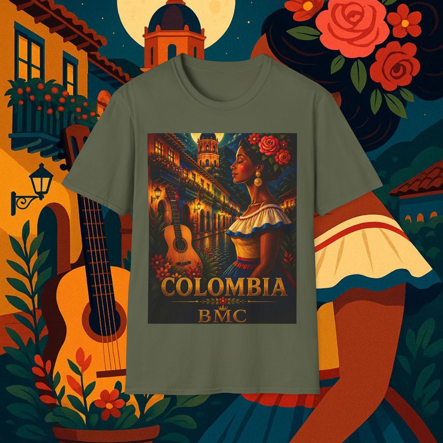 "Camiseta Colombia: Magia de Colores, Café y Tradición ☕🎨🌄"