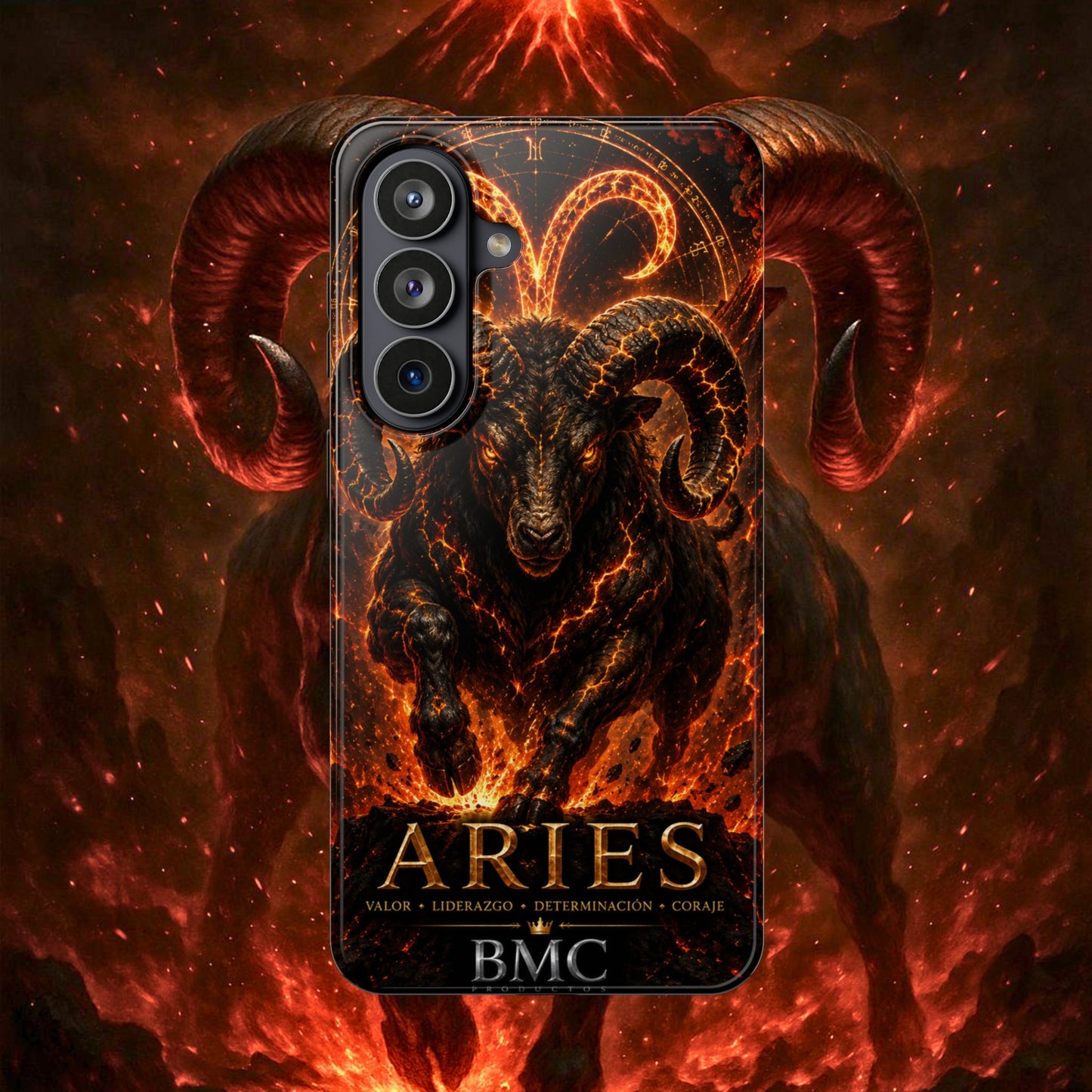 "Funda Magnética Reforzada ♈ Aries — Espíritu de fuego"