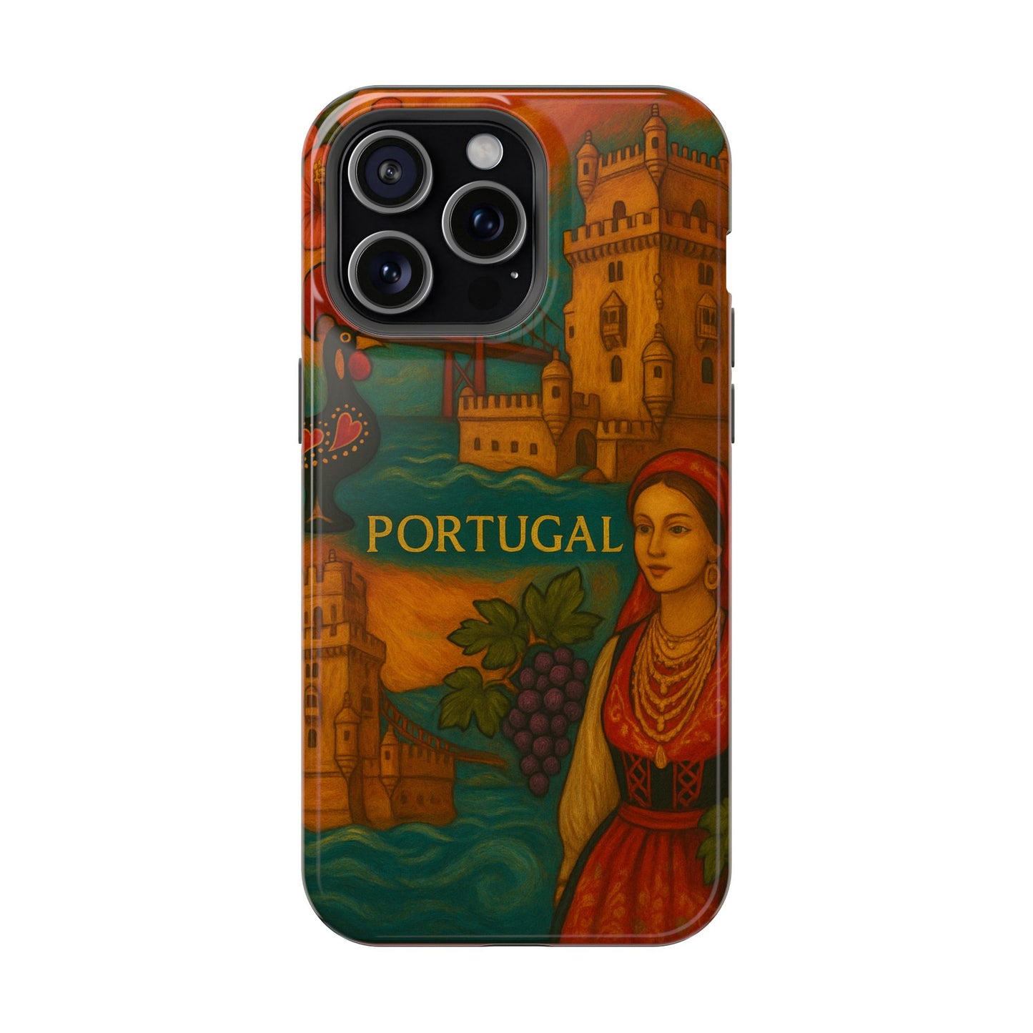"Funda Magnética Reforzada Magnética Reforzada Portugal: Encanto Atlántico, Fados y Azulejos 🌊🎶🧿"