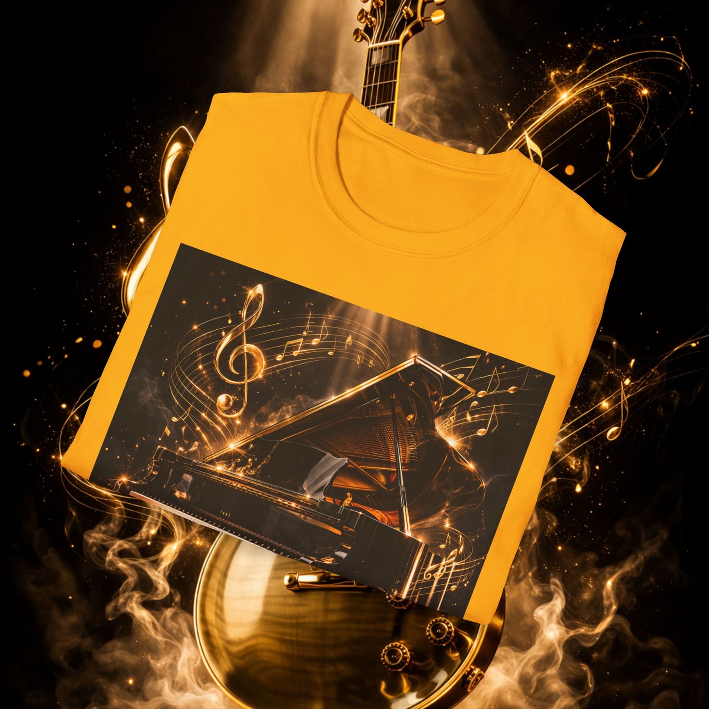 "Camiseta guitarra 🎸🔥Donde vibra una cuerda, nace una llamarada.” 🔥🎸