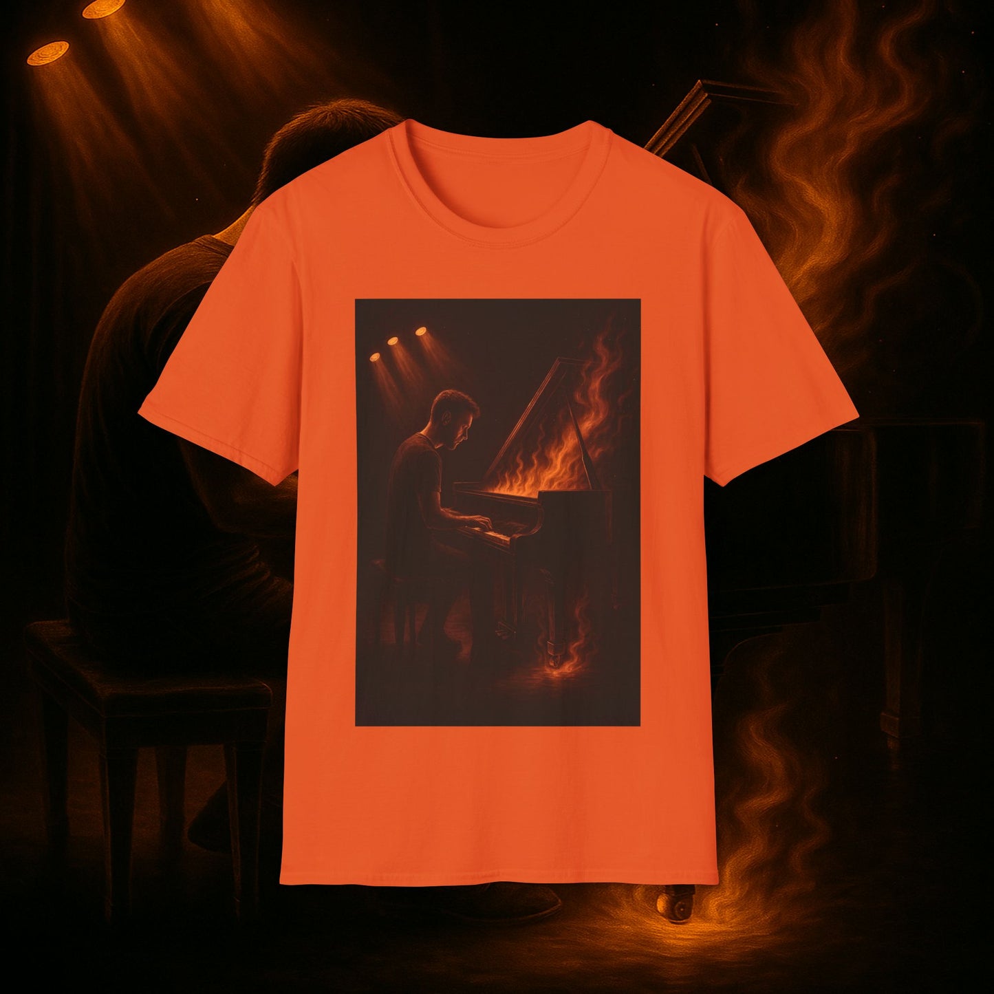 "Camiseta piano 🎹🔥Cuando las manos arden… el alma canta.” 🔥🎹