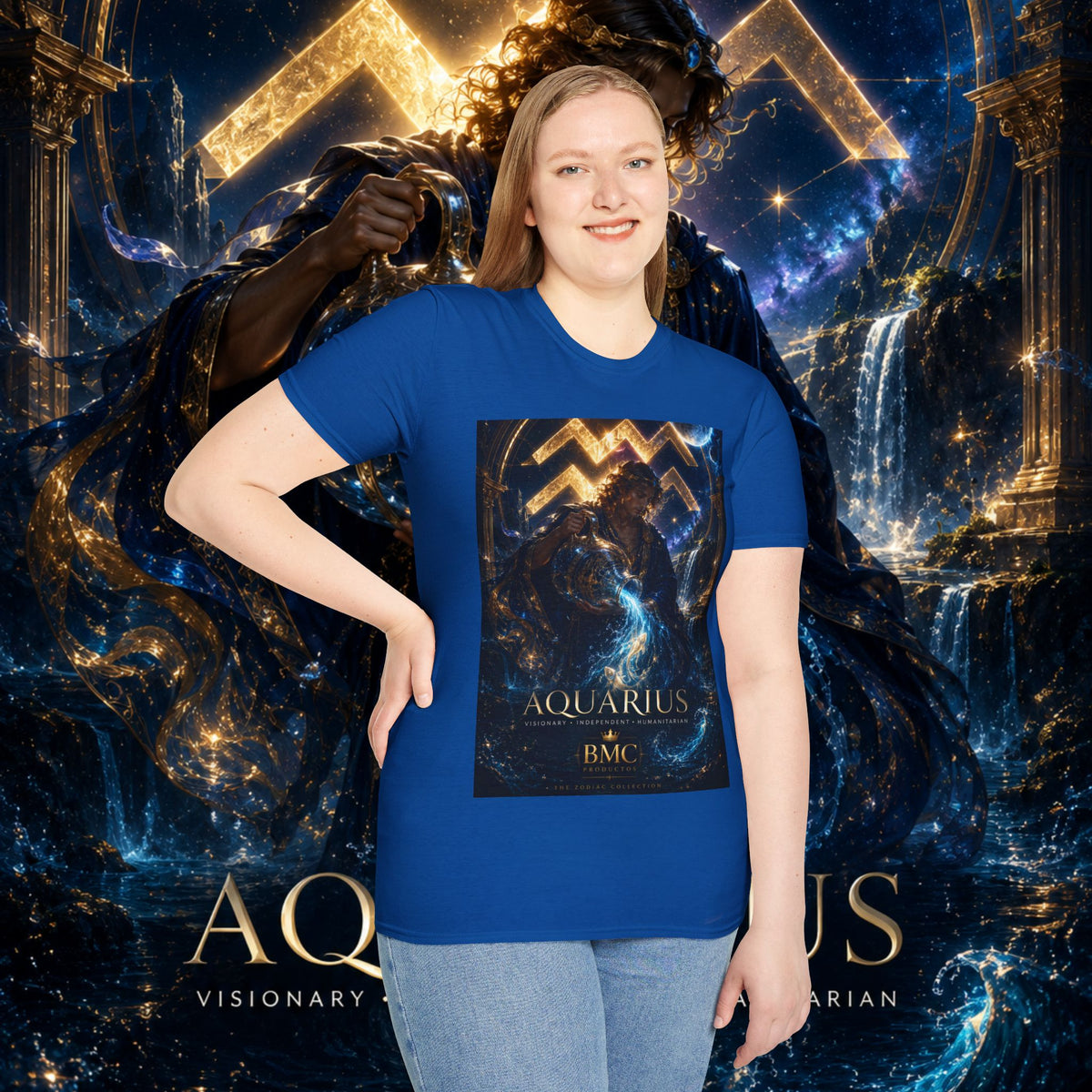 "Camiseta ♒ ACUARIO – El Visionario del Cielo y el Agua"
