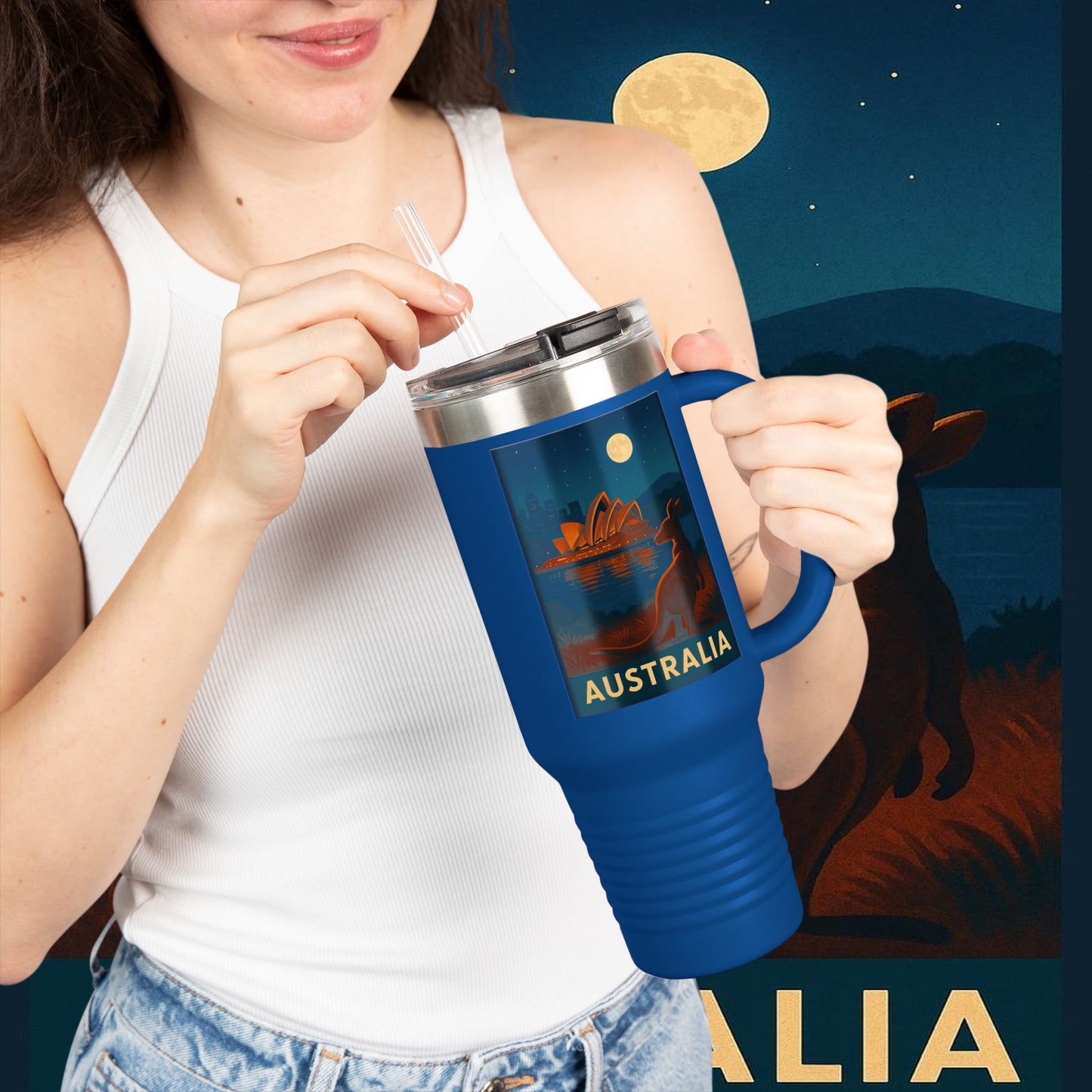 "Australia Insulated Travel Mug🌞 – Land of natural wonders and free spirit"