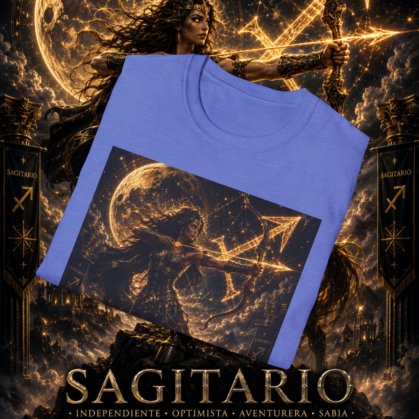 "Camiseta Sagitario M – La Cazadora del Horizonte"