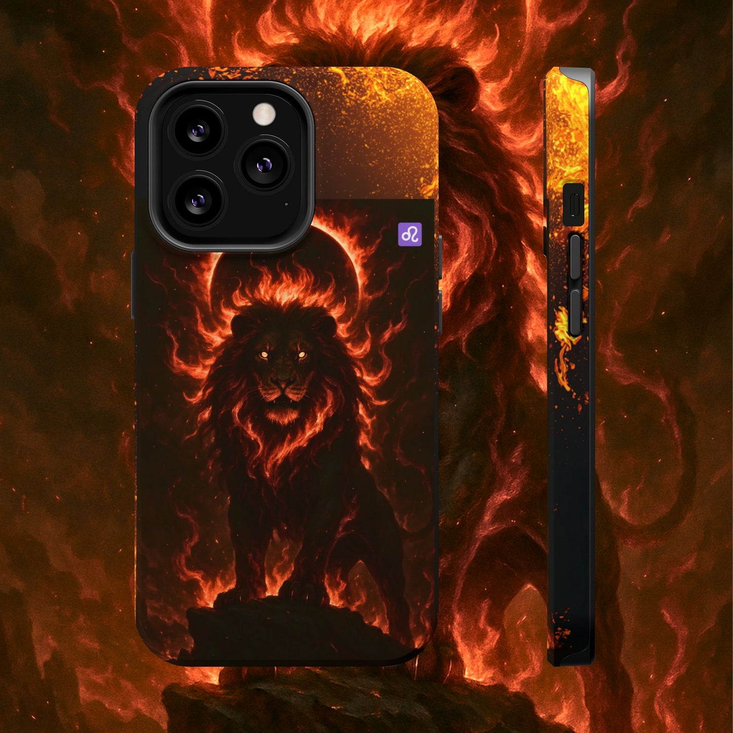 "Funda Magnética Reforzada ♌ Leo — Soberano del fuego eterno"