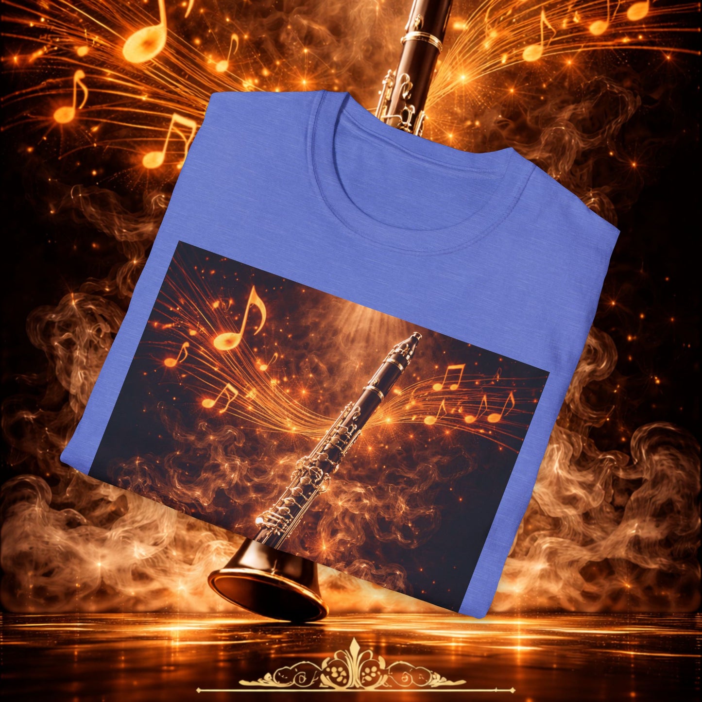 "Camiseta clarinete🎵🔥 El sonido del alma no grita… arde.” 🔥🎵
