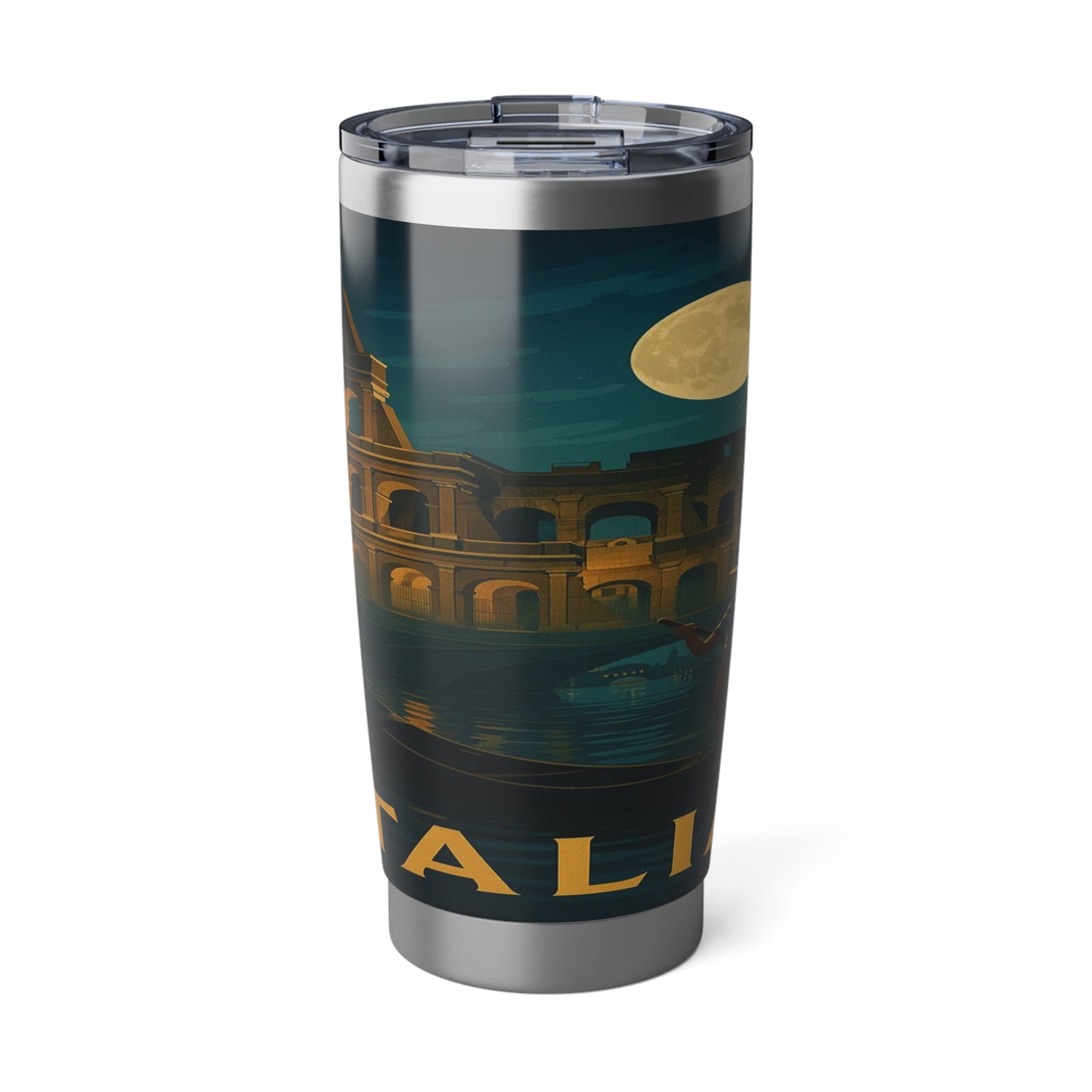 "Vaso Térmico Vagabond 20oz Italia: Arte, Pasión y Sabores Eternos 🎨🍝🏛️"