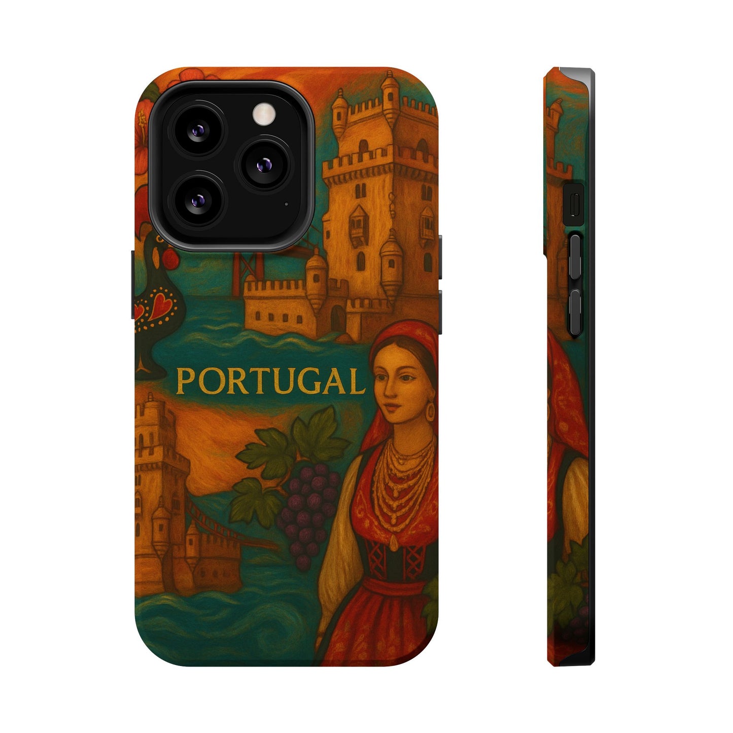 "Funda Magnética Reforzada Magnética Reforzada Portugal: Encanto Atlántico, Fados y Azulejos 🌊🎶🧿"