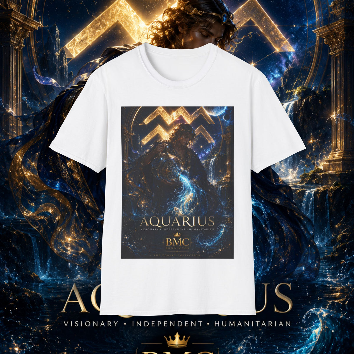 "Camiseta ♒ ACUARIO – El Visionario del Cielo y el Agua"
