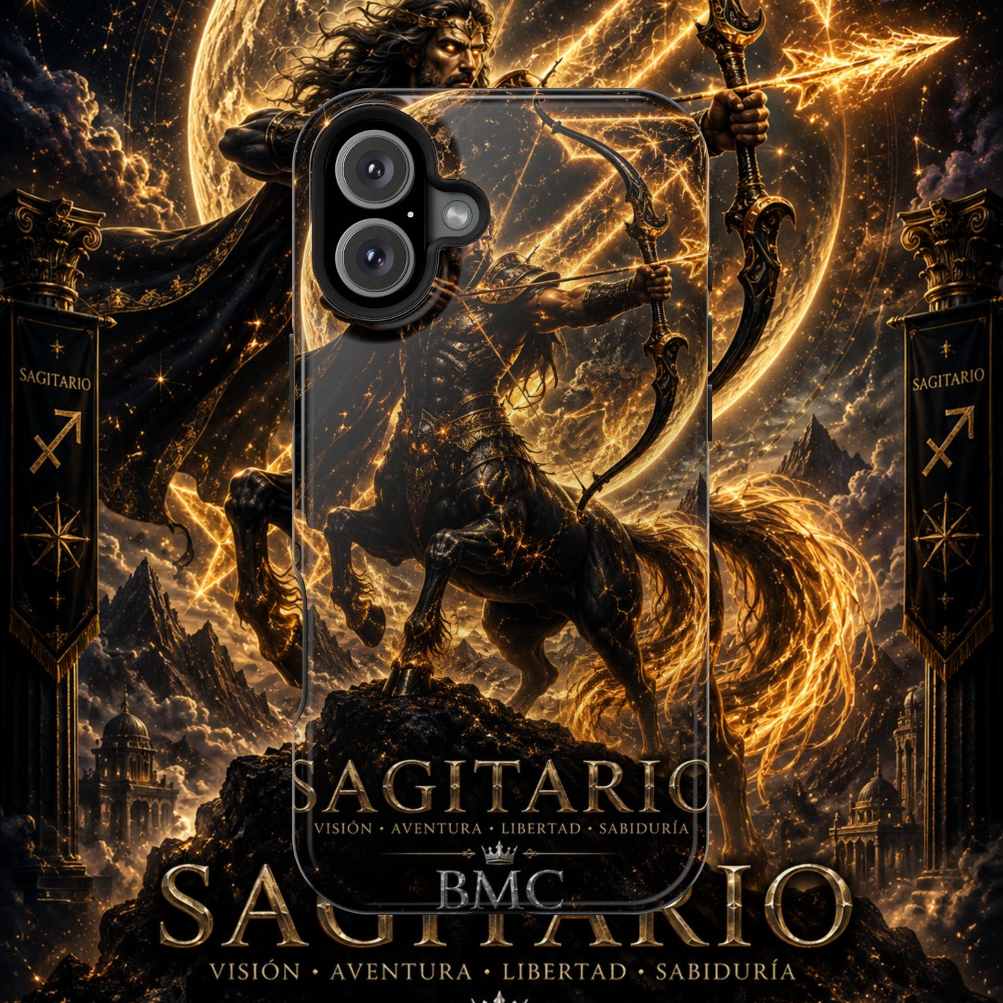"Funda Magnética Reforzada Sagitario – El Cazador del Horizonte"