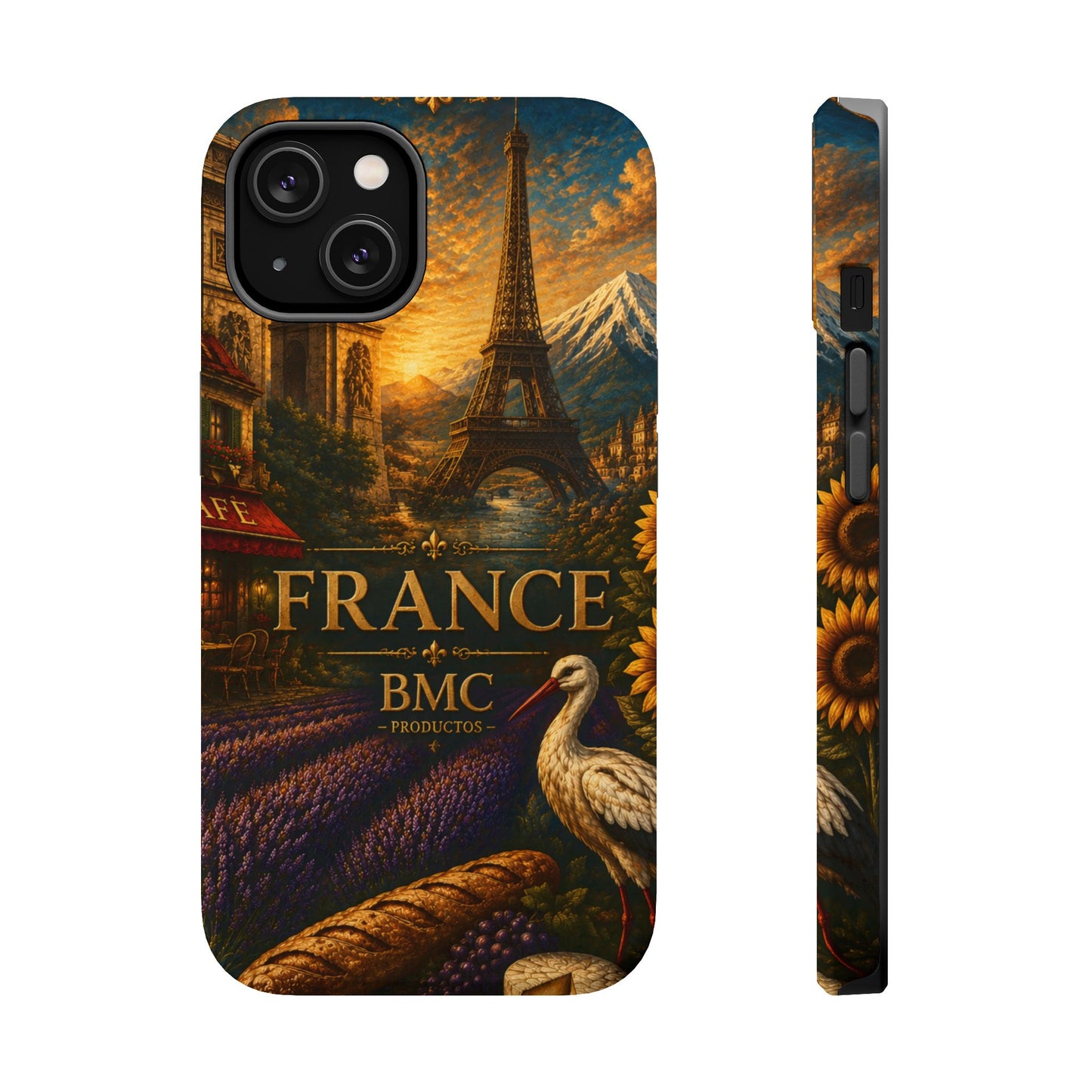 "Funda Magnética Reforzada Francia: Romance bajo la Luna 🌙🗼✨"