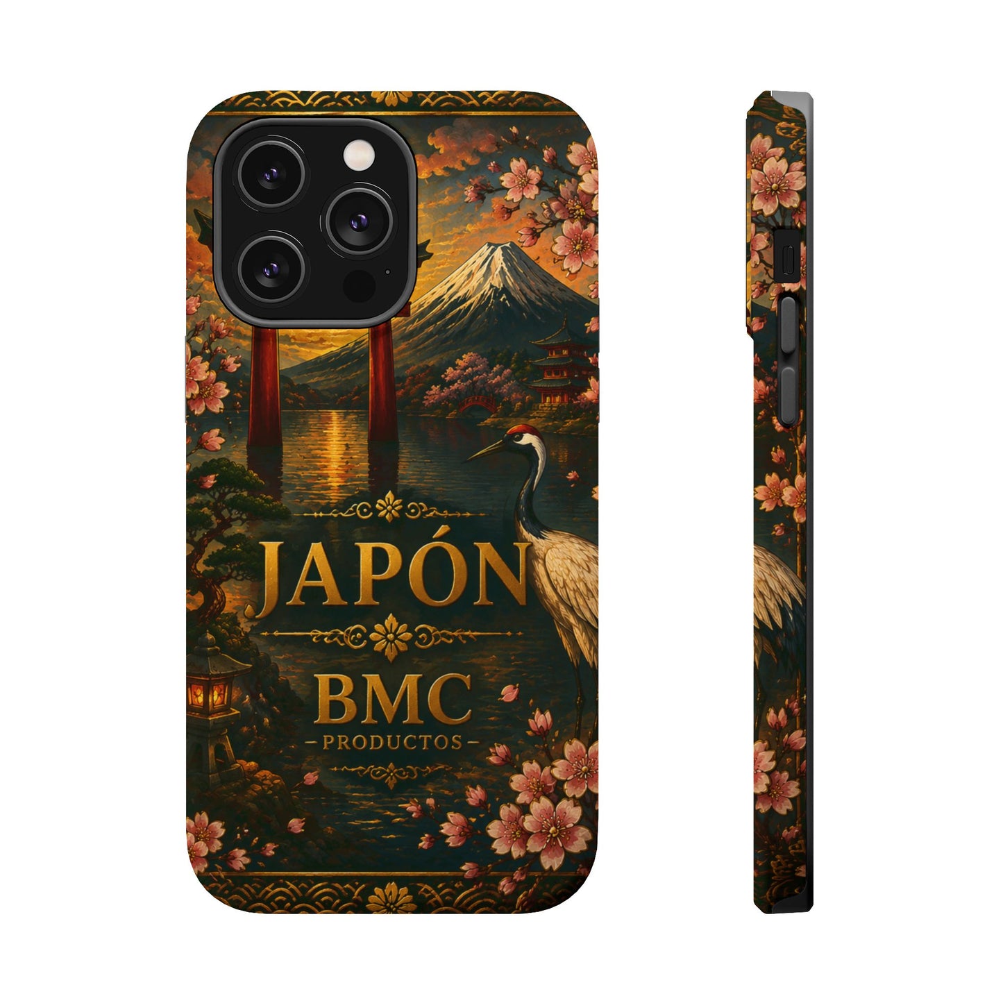 "Funda Magnética Reforzada Japón: Tradición entre Cerezos y Montañas 🌸⛩️🗻"