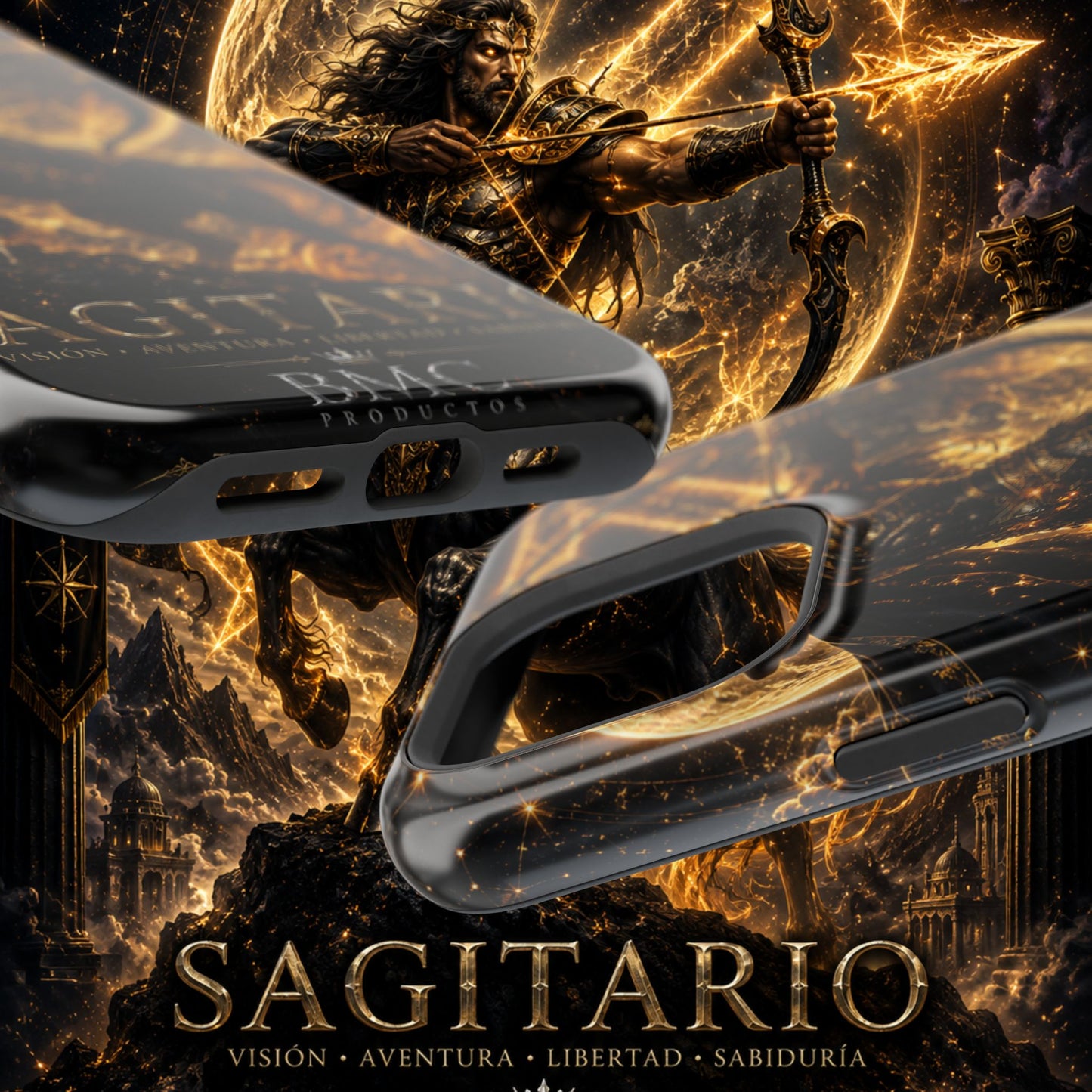 "Funda Magnética Reforzada Sagitario – El Cazador del Horizonte"