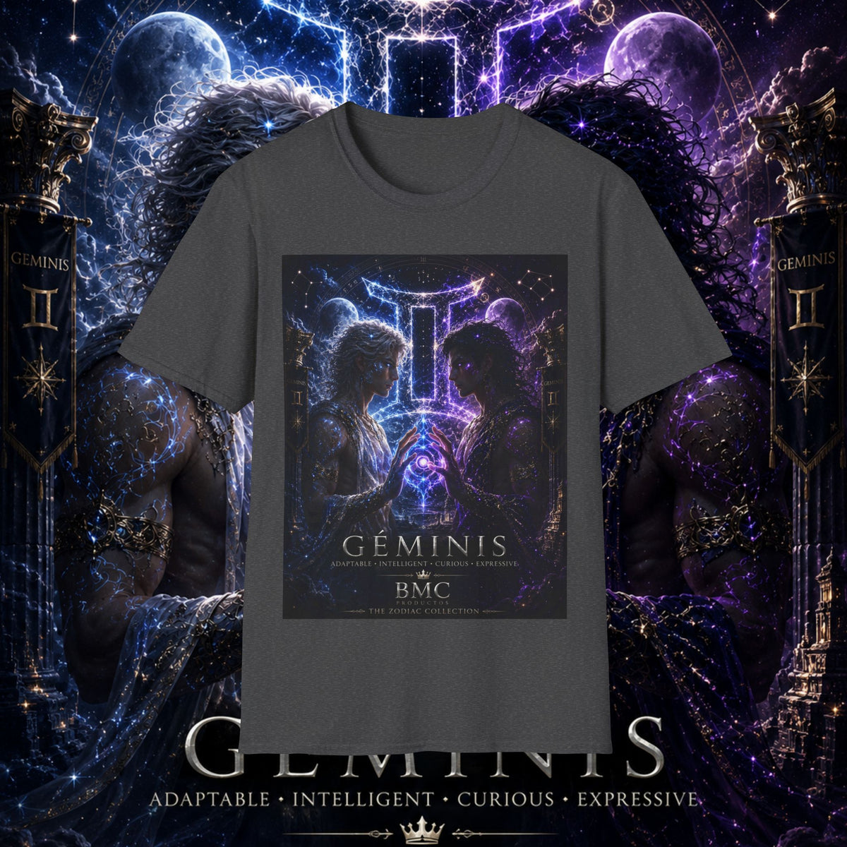 "Camiseta ♊ Géminis — Reflejo del alma dividida"