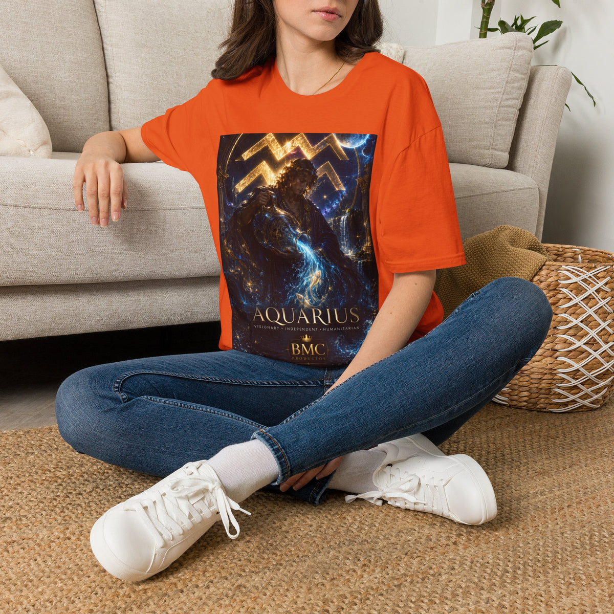 "Camiseta ♒ ACUARIO – El Visionario del Cielo y el Agua"