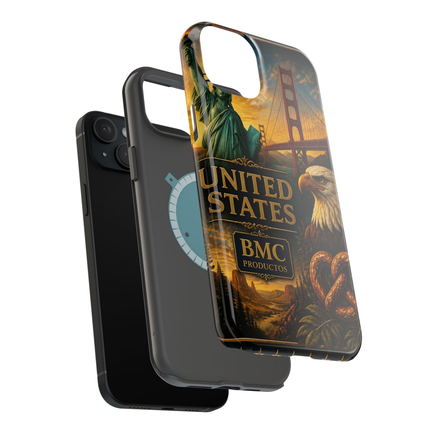 "Funda Magnética Reforzada Estados Unidos: Sueños, Libertad y Grandes Horizontes 🗽🏜️🌆"