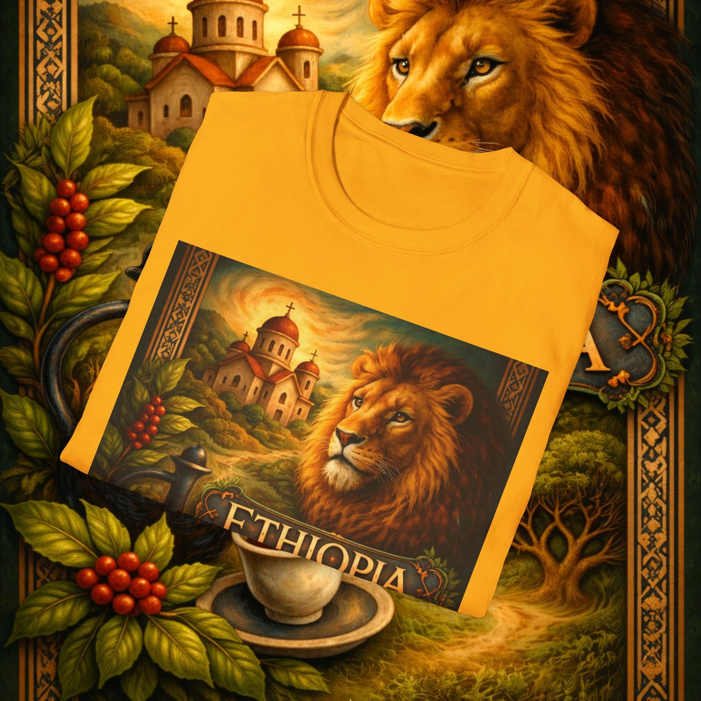 "Camiseta Etiopía Tierra sagrada y alma ancestral"