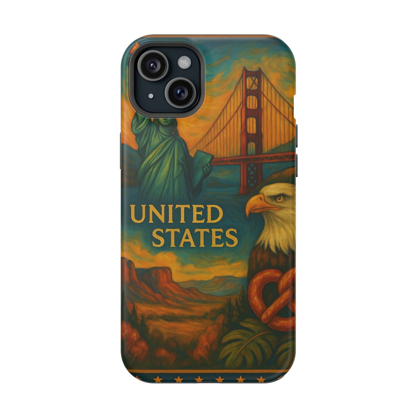 "Funda Magnética Reforzada Estados Unidos: Sueños, Libertad y Grandes Horizontes 🗽🏜️🌆"