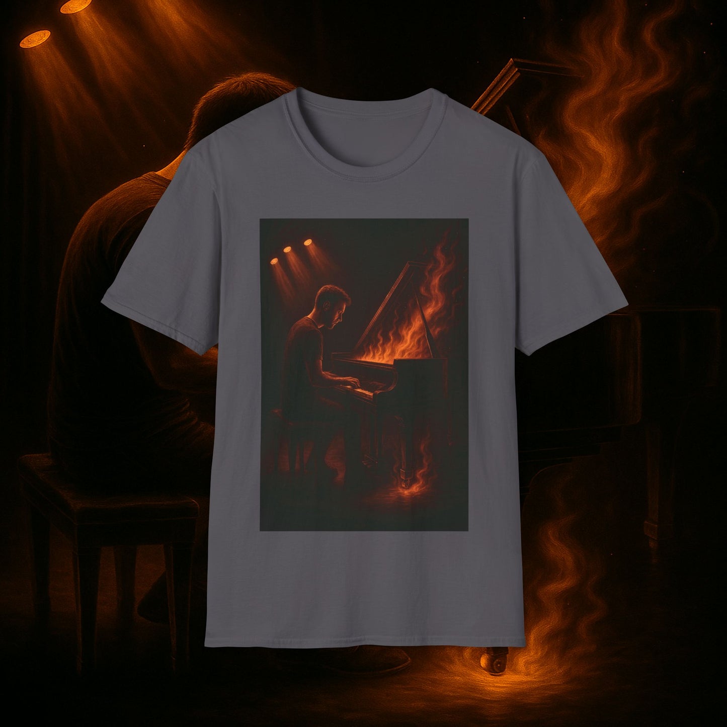 "Camiseta piano 🎹🔥Cuando las manos arden… el alma canta.” 🔥🎹
