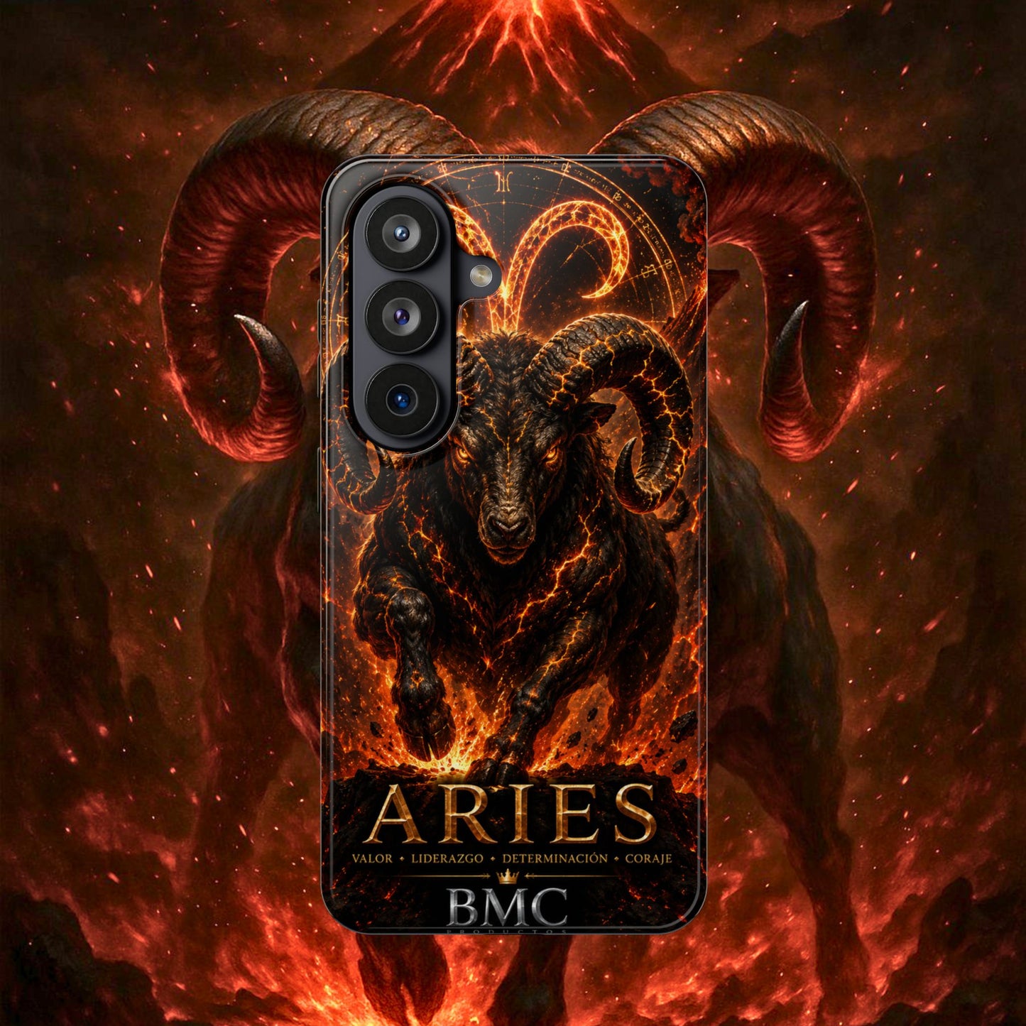 "Funda Magnética Reforzada ♈ Aries — Espíritu de fuego"