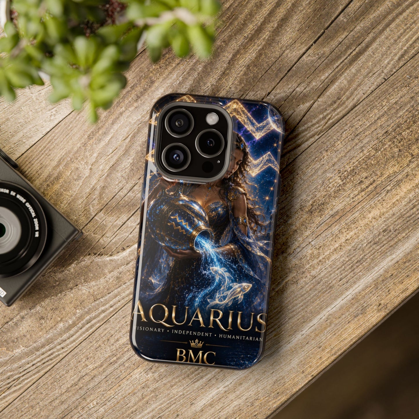 "Funda Magnética Reforzada♒ ACUARIO M– La Visionaria del Cielo y el Agua"