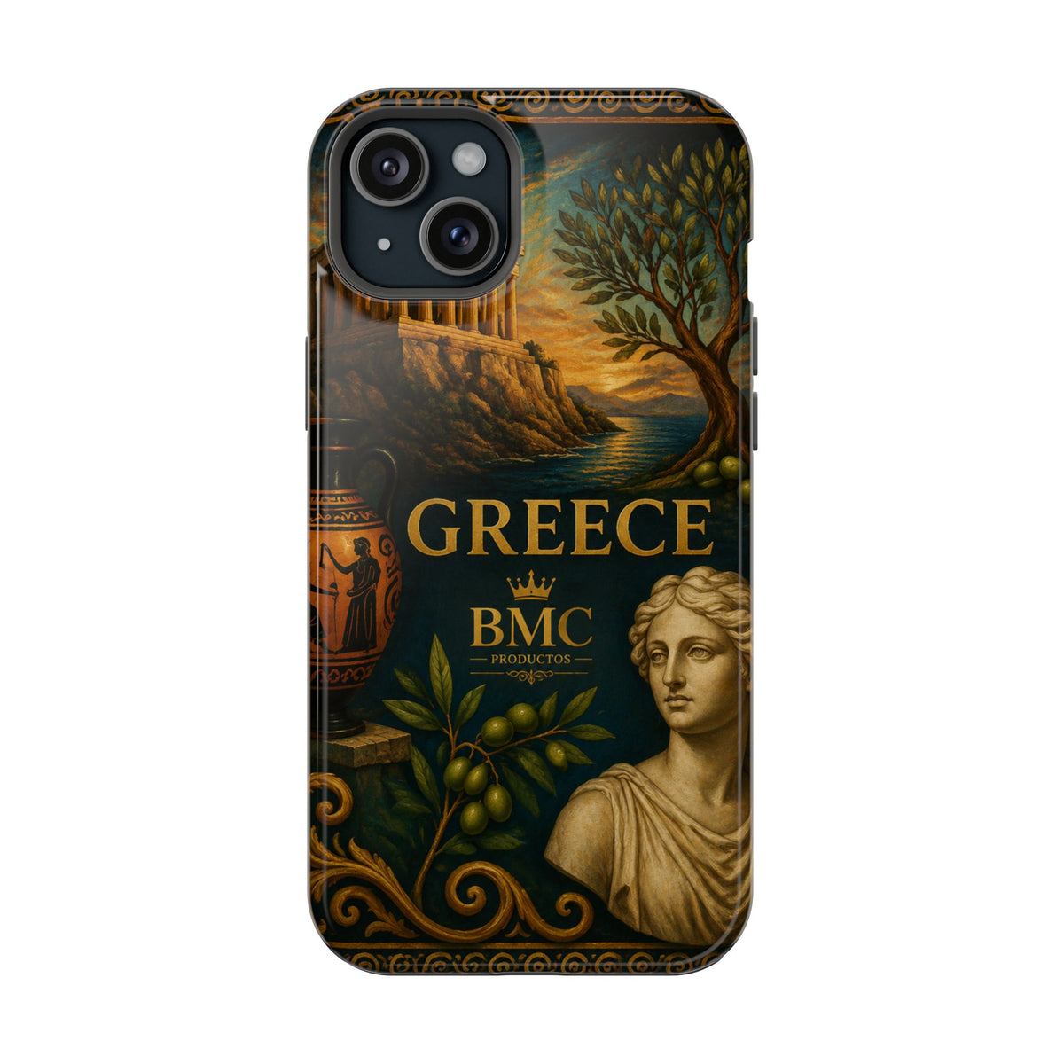 "Funda Magnética Reforzada Magnética Reforzada Grecia: Cuna de Dioses, Maravillas y Filosofía 🌊🏛️⚡"