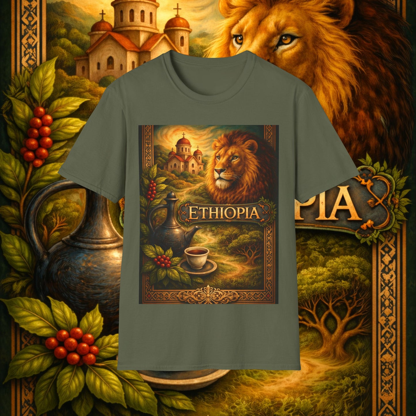 "Camiseta Etiopía Tierra sagrada y alma ancestral"