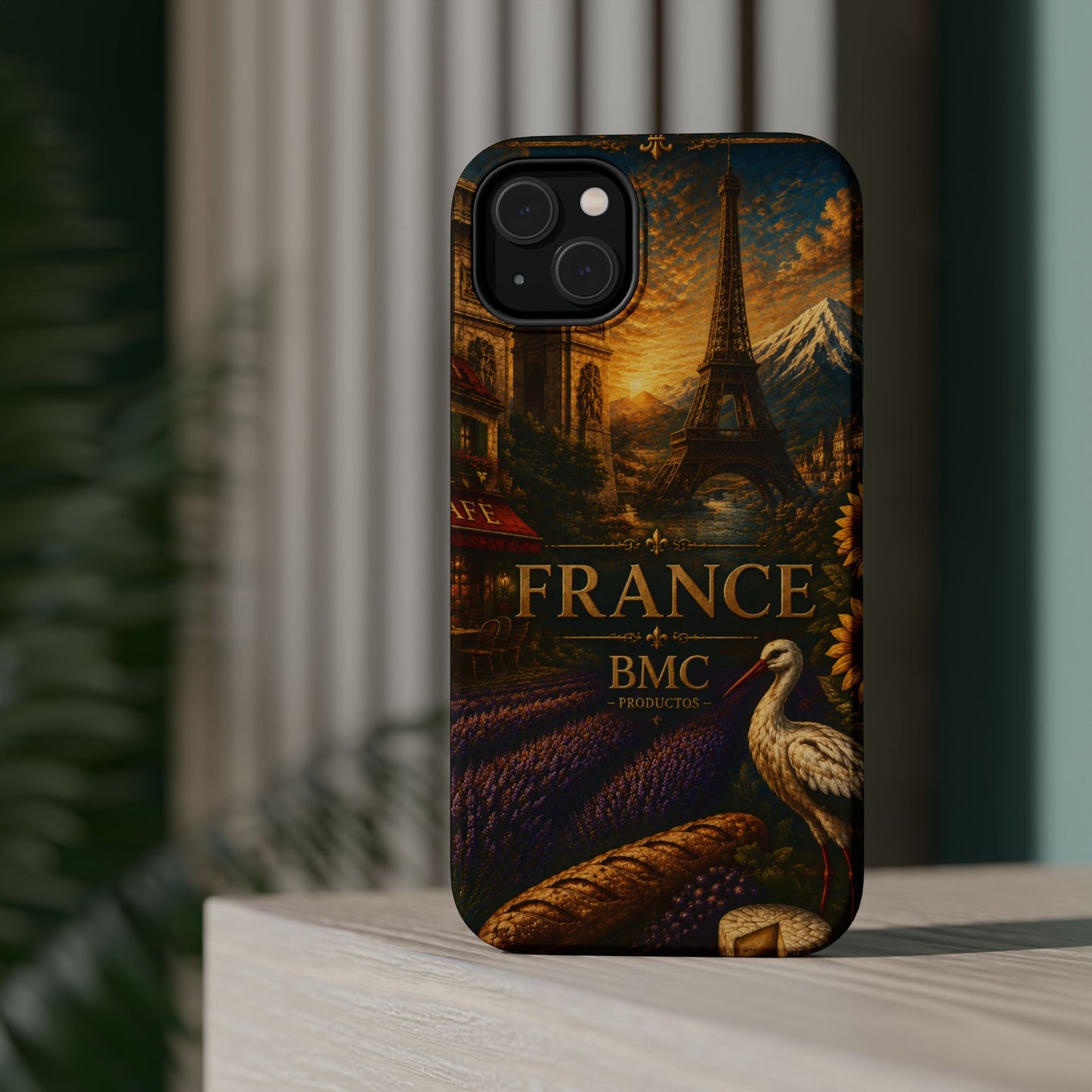 "Funda Magnética Reforzada Francia: Romance bajo la Luna 🌙🗼✨"