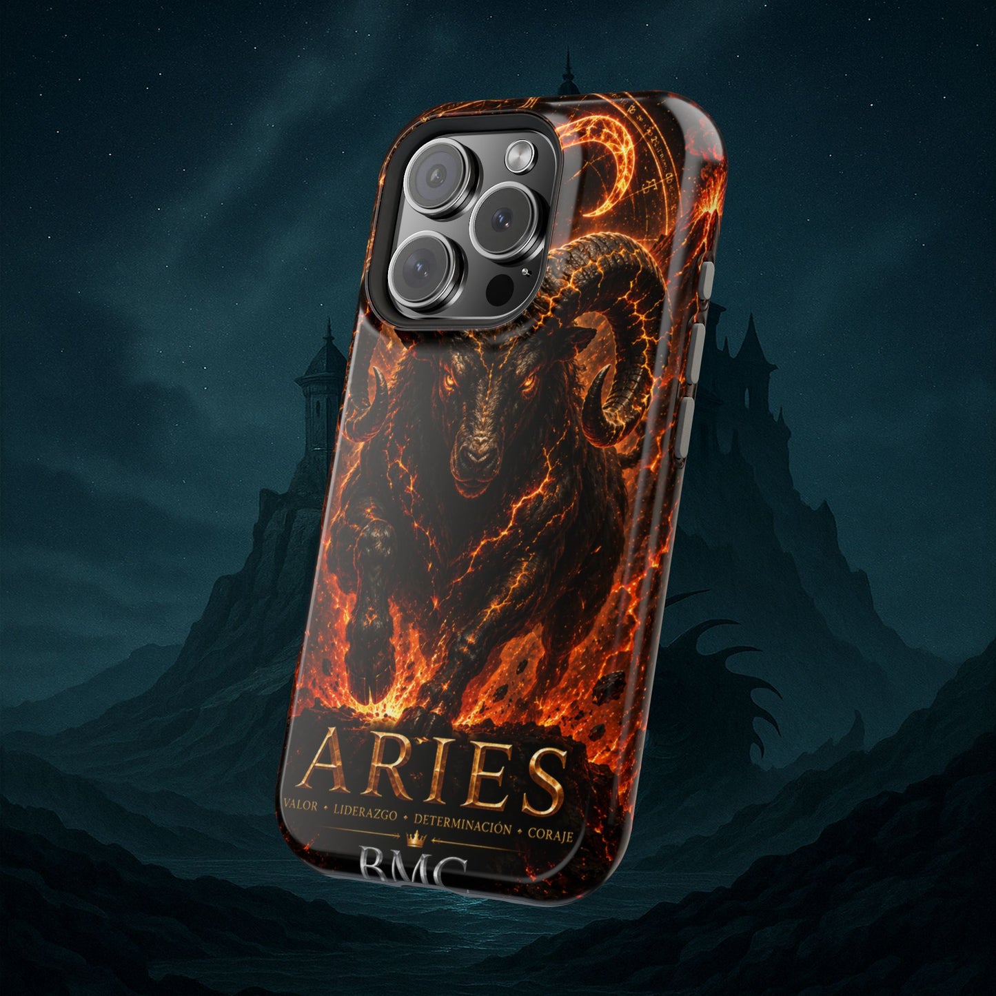 "Funda Magnética Reforzada ♈ Aries — Espíritu de fuego"