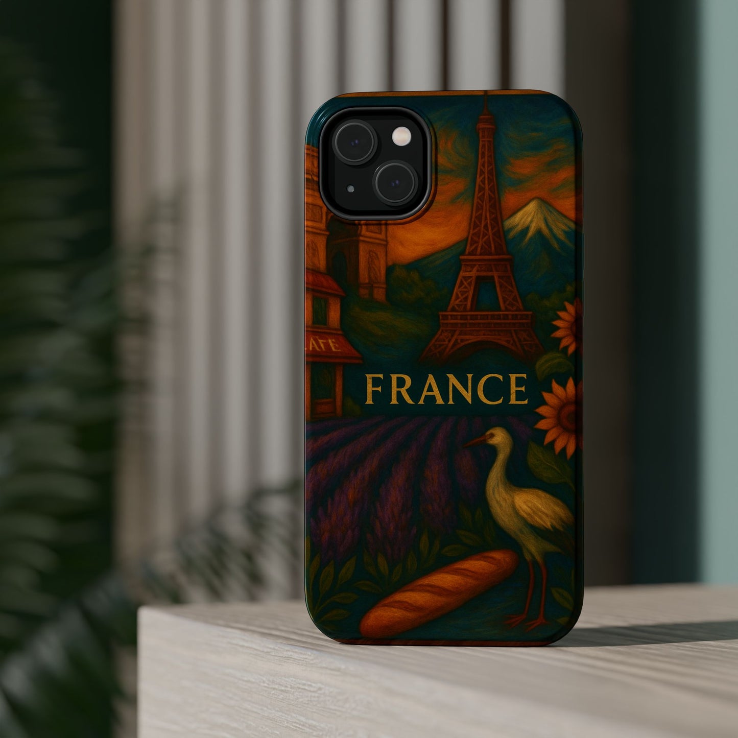 "Funda Magnética Reforzada Francia: Romance bajo la Luna 🌙🗼✨"