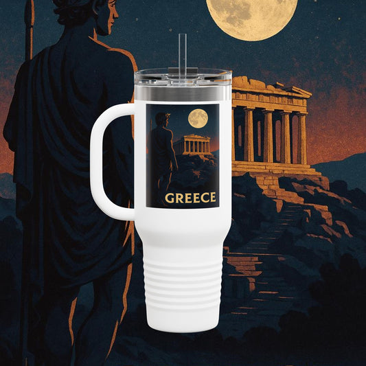 "taza de Viaje Aislada Grecia: Cuna de Dioses, Maravillas y Filosofía 🌊🏛️⚡"