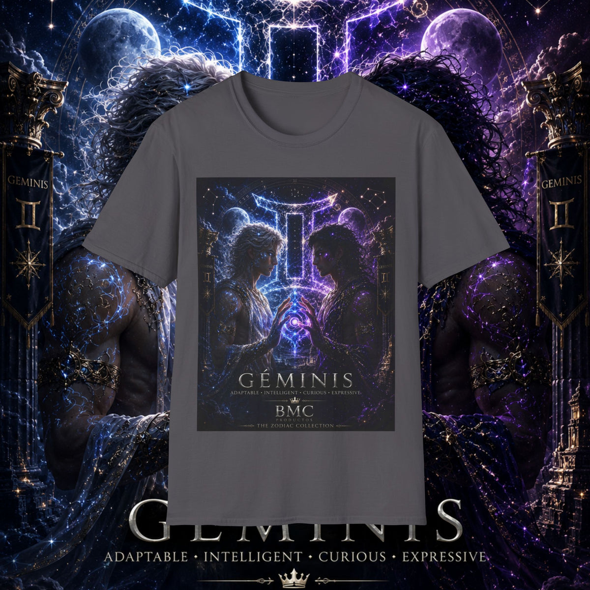 "Camiseta ♊ Géminis — Reflejo del alma dividida"