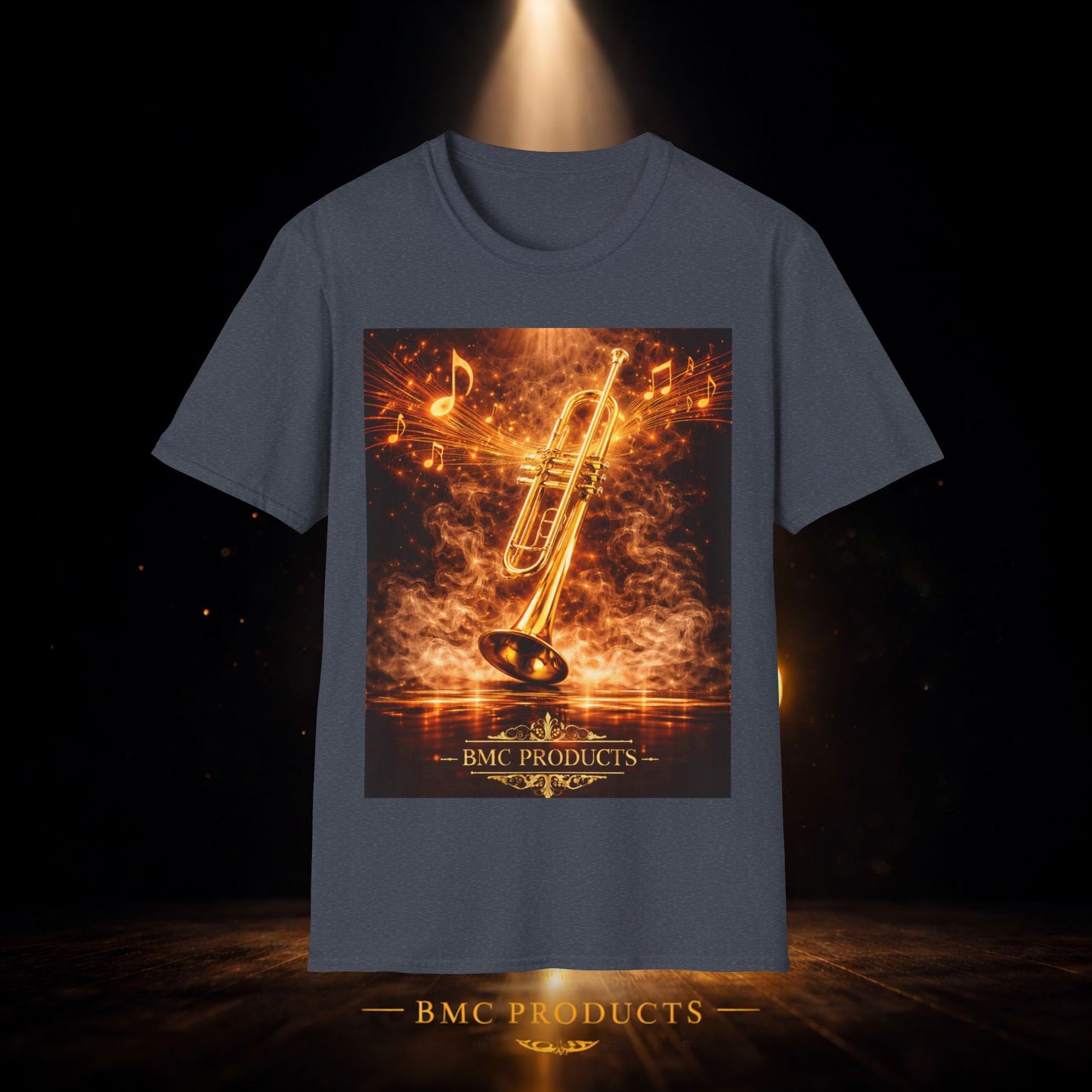 "Camiseta trompeta 🎺🔥Donde hay fuego, hay música.”