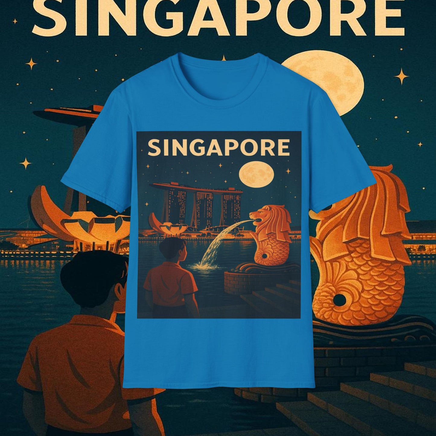 "Camiseta Singapur  🌆 – Futuro, cultura y naturaleza en un solo lugar"