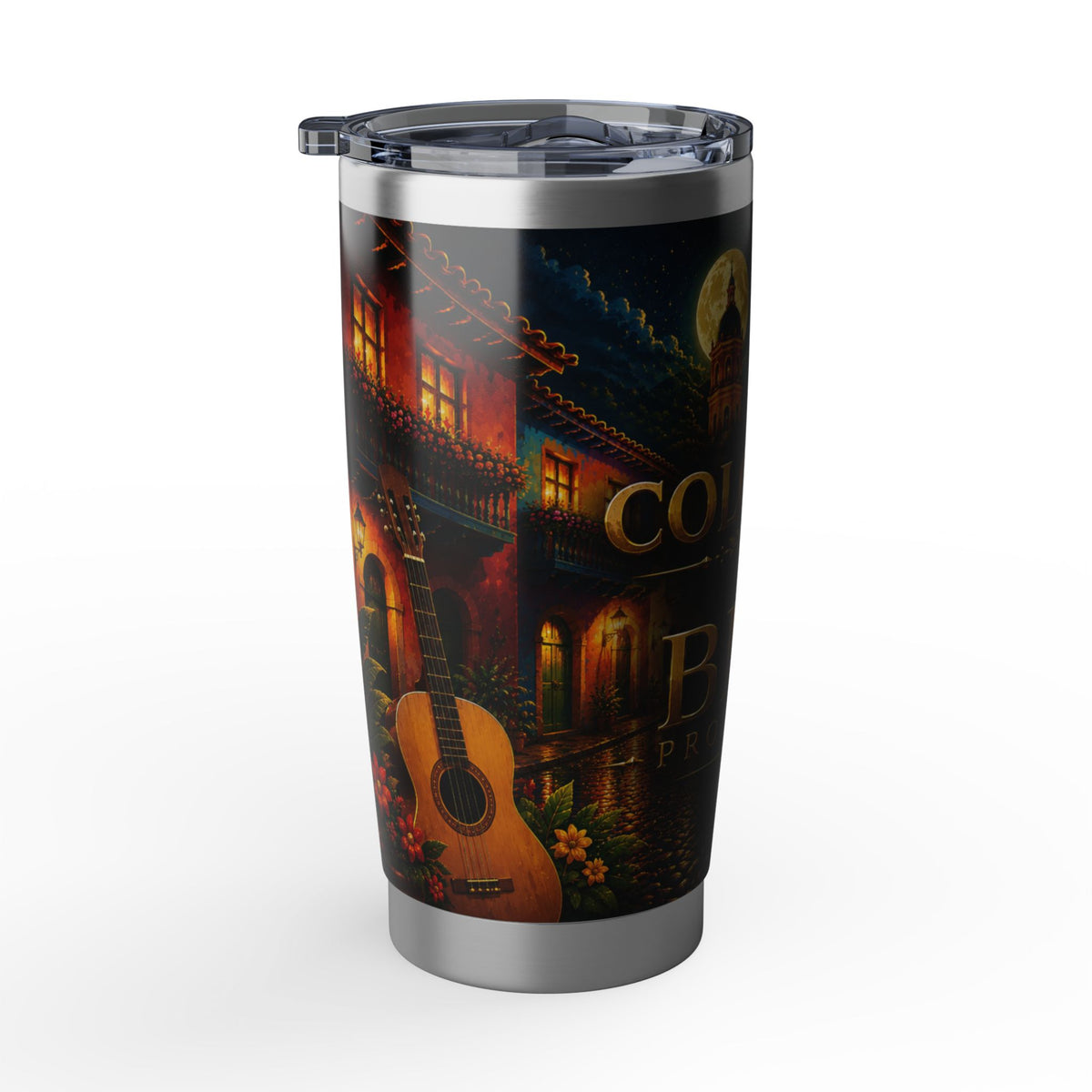 "Vaso Térmico Vagabond 20oz Colombia: Magia de Colores, Café y Tradición ☕🎨🌄"