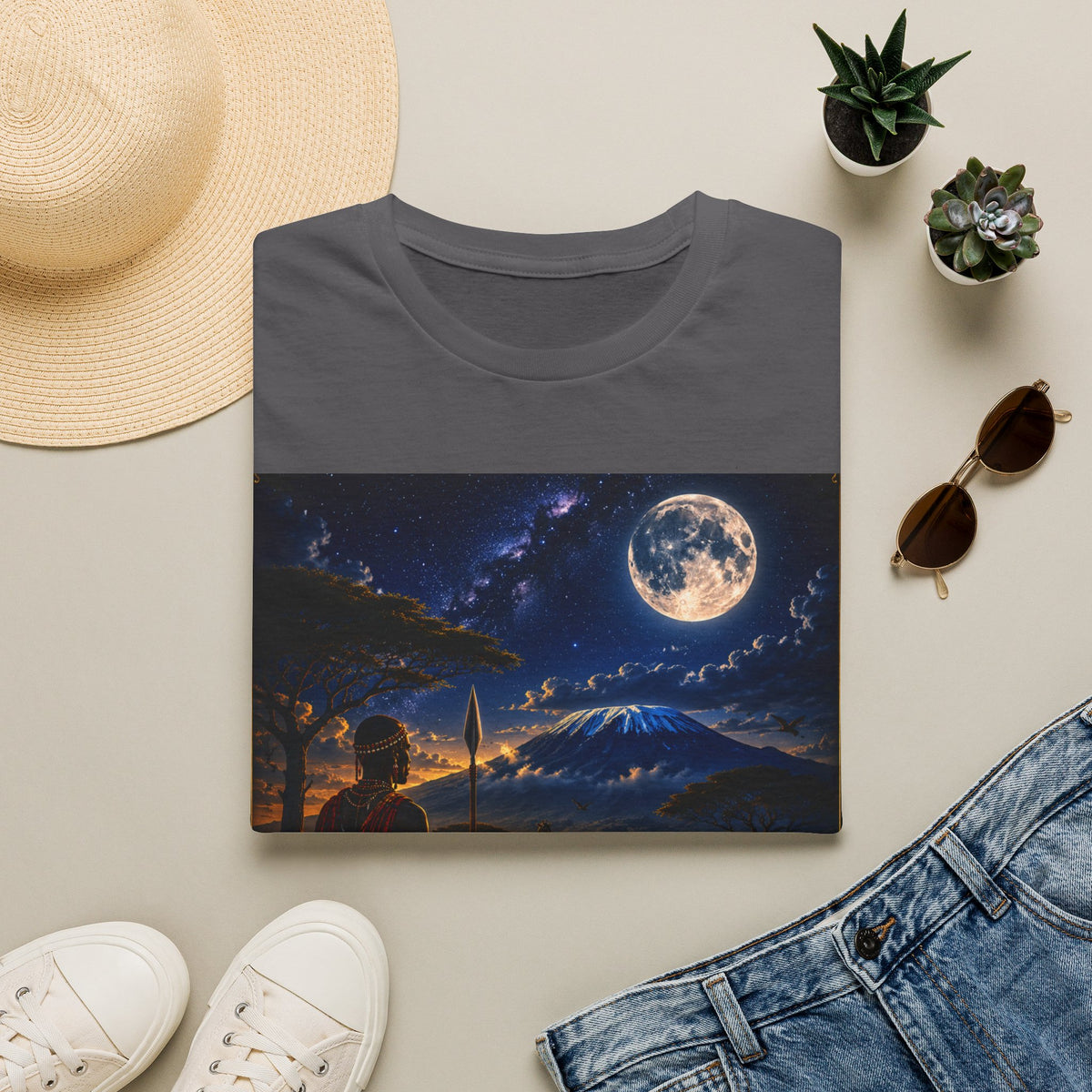 "Camiseta Kenia: Aventura Salvaje y Tierra de Horizontes Infinitos 🦁🌄🏕️"