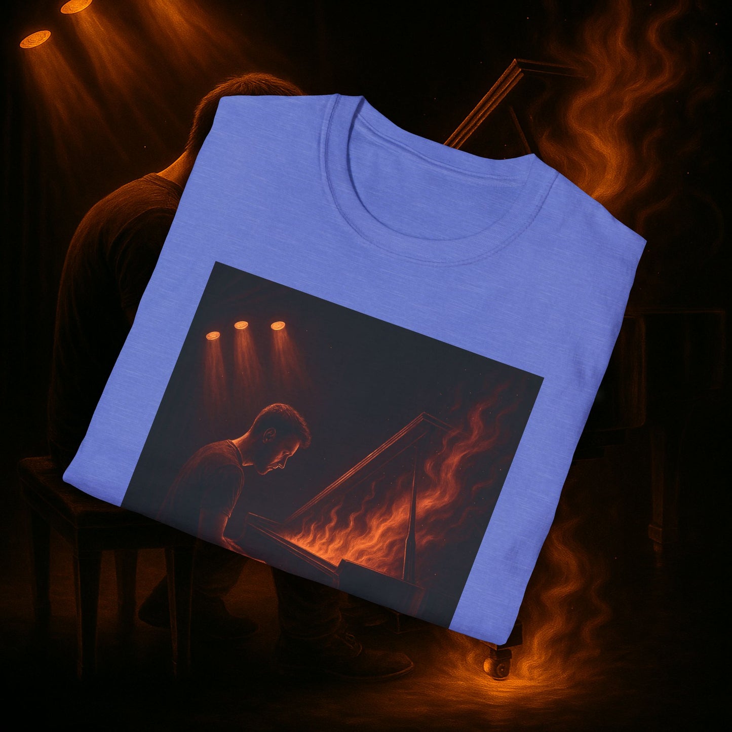 "Camiseta piano 🎹🔥Cuando las manos arden… el alma canta.” 🔥🎹