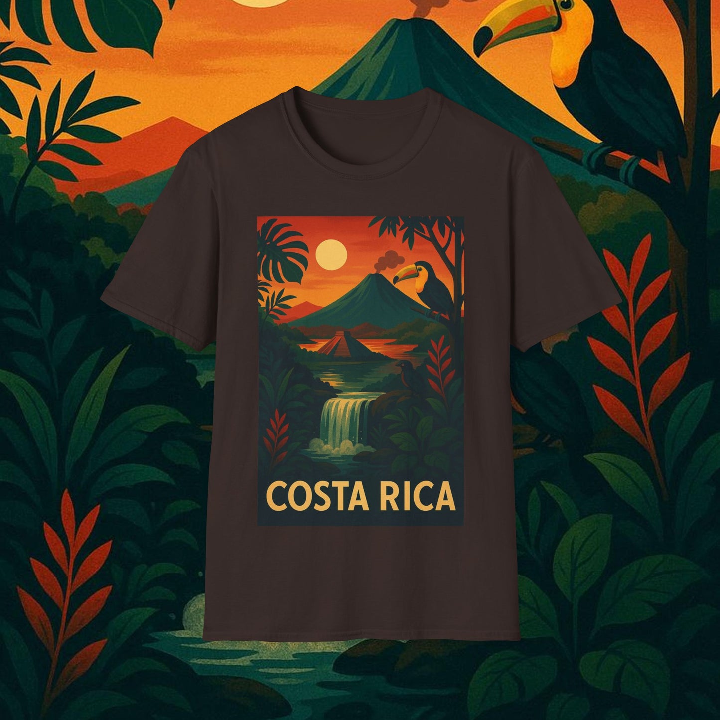 "Camiseta   Costa Rica: Pura Vida entre Volcanes y Selvas 🌋🌴🦜"
