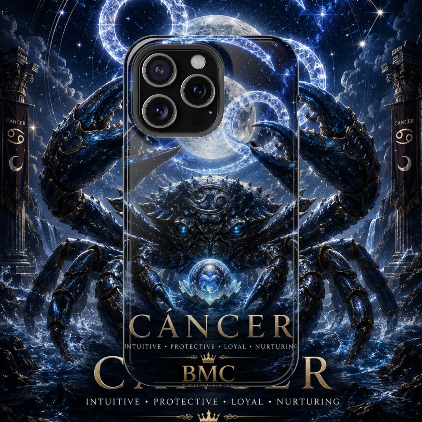 "Funda Magnética Reforzada ♋ Cáncer — Guardián de las profundidades""