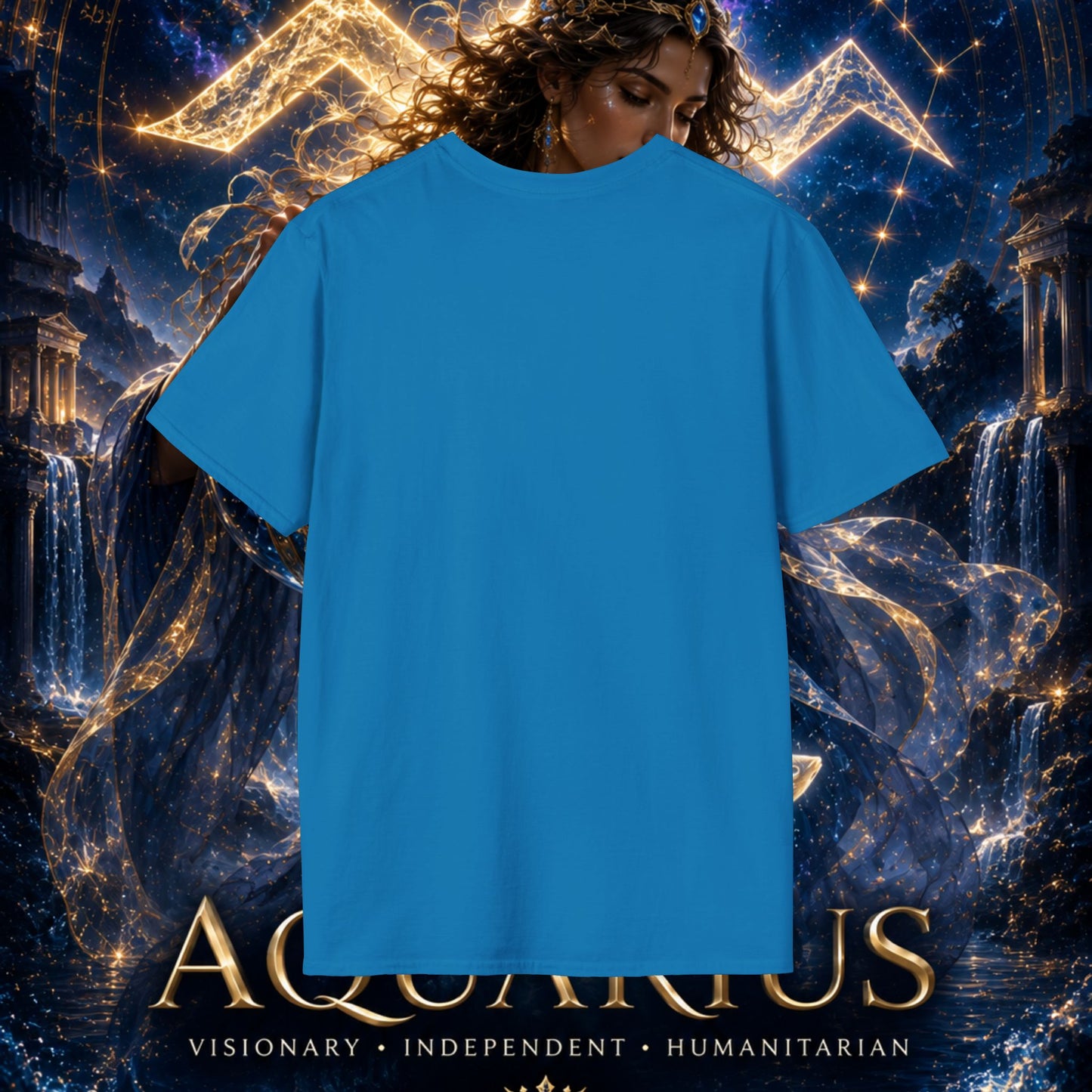 "Camiseta ♒ ACUARIO M– La Visionaria del Cielo y el Agua"