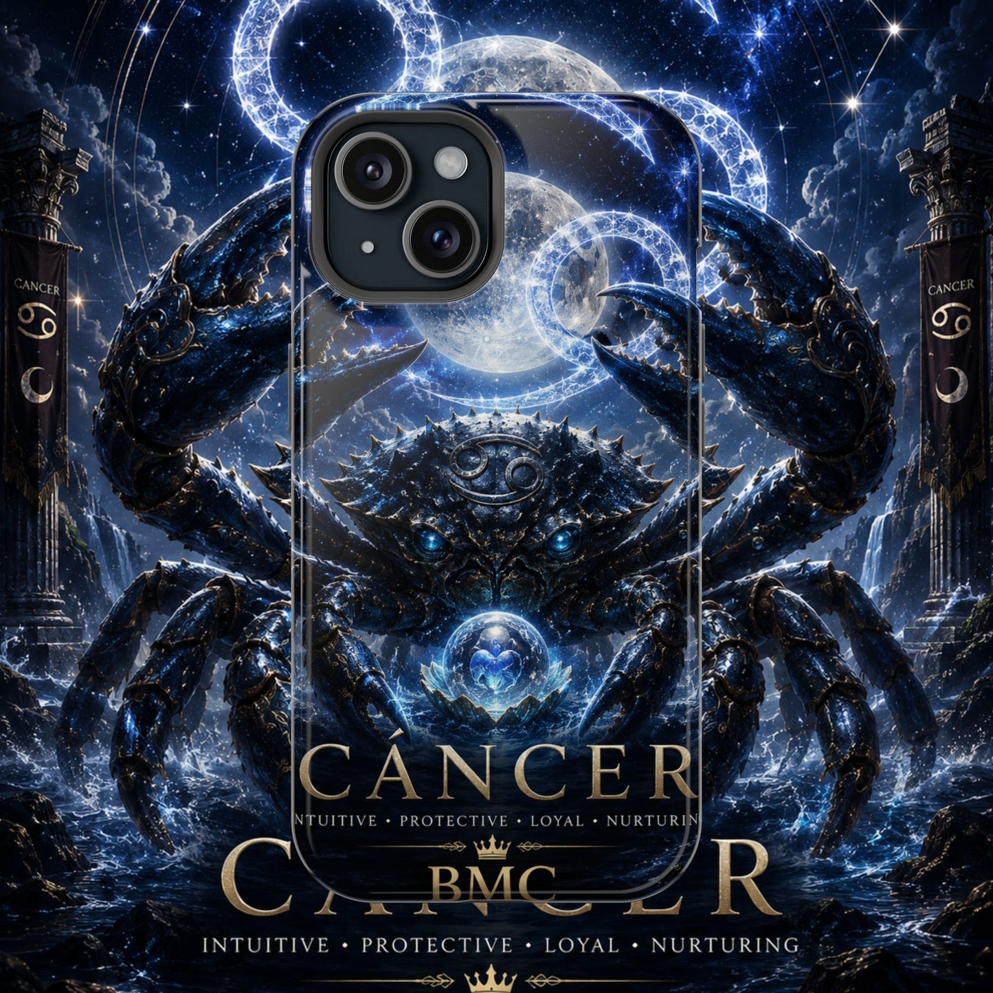 "Funda Magnética Reforzada ♋ Cáncer — Guardián de las profundidades""