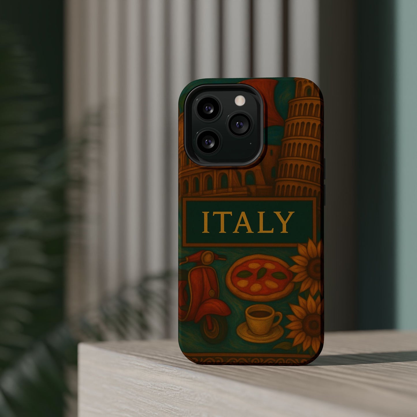 "Funda Magnética Reforzada Magnética Reforzada Italia: Arte, Pasión y Sabores Eternos 🎨🍝🏛️"
