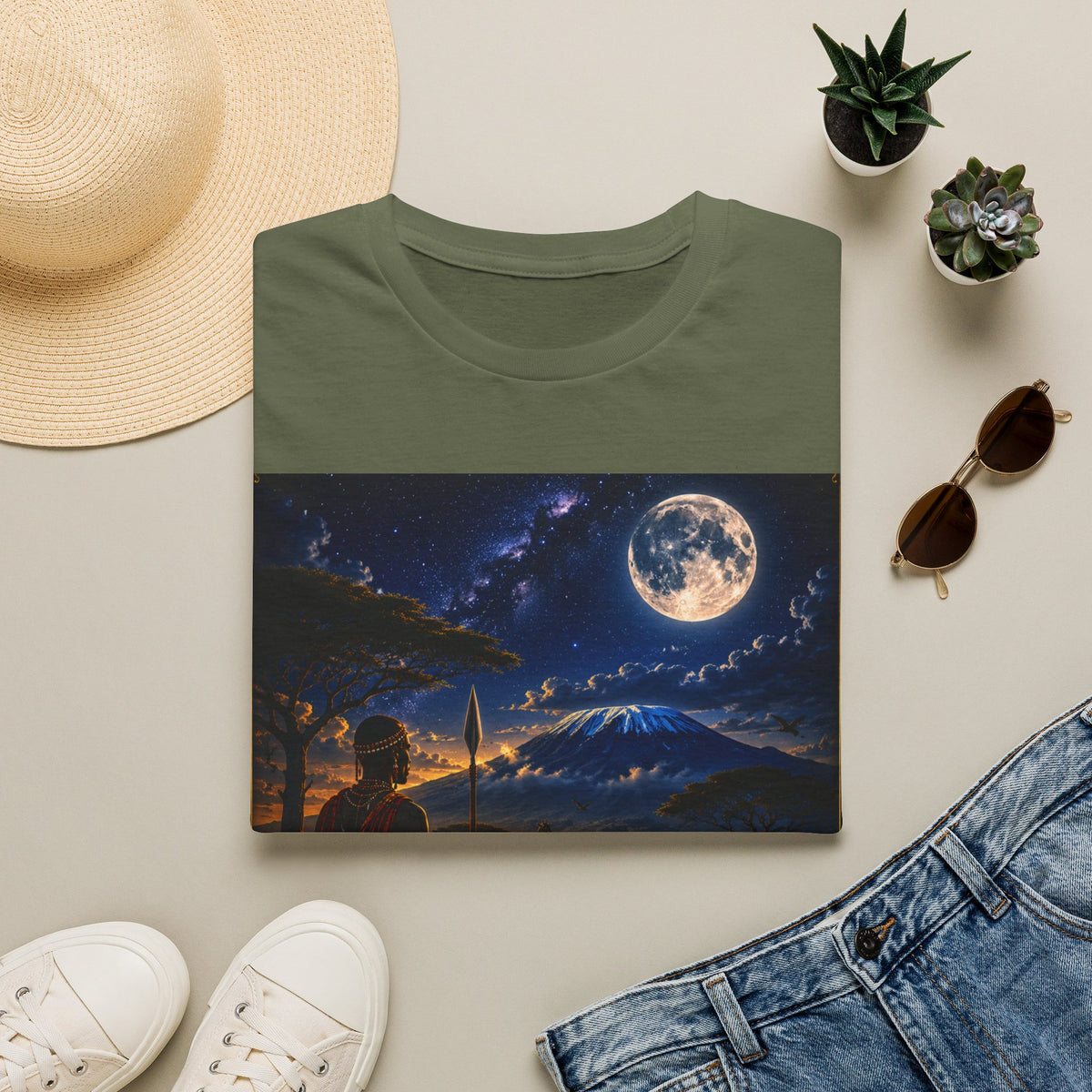 "Camiseta Kenia: Aventura Salvaje y Tierra de Horizontes Infinitos 🦁🌄🏕️"