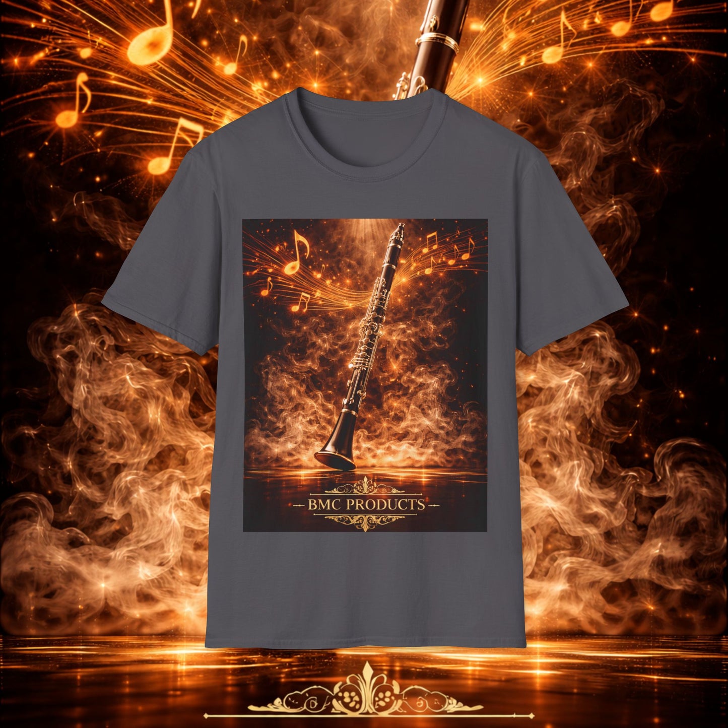 "Camiseta clarinete🎵🔥 El sonido del alma no grita… arde.” 🔥🎵