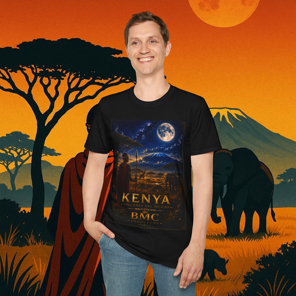 "Camiseta Kenia: Aventura Salvaje y Tierra de Horizontes Infinitos 🦁🌄🏕️"